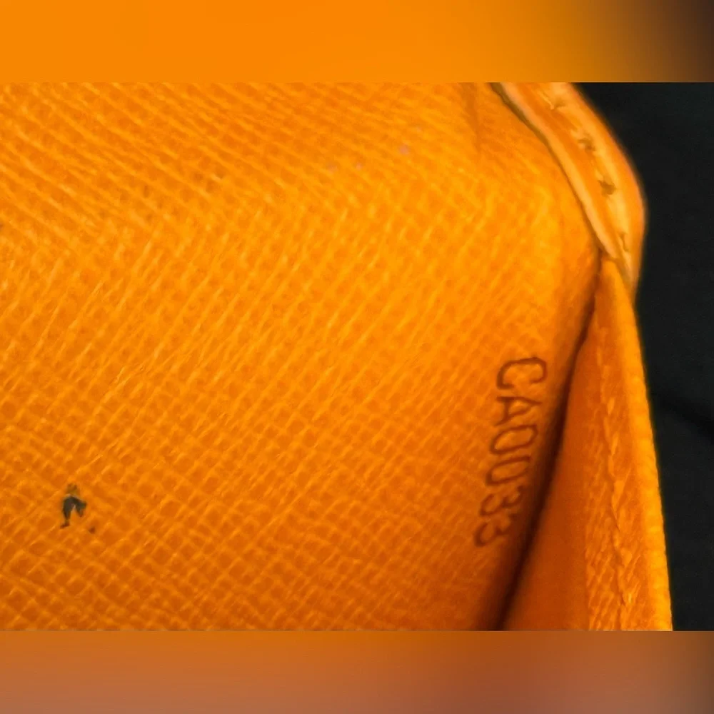 Louis Vuitton orange epi leather long wallet/checkbook holder - Picture 12 of 13